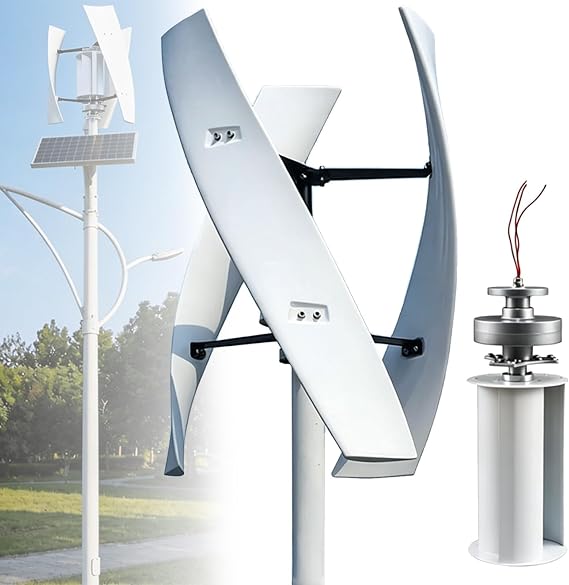 16000W 20000W Vertical Wind Turbine Generator Kit,12V/24V/48V/220V,3-Blade Outdoor Windmill Power Kit with Controller for Efficient Renewable Energy Supplementation(16000W,220V)