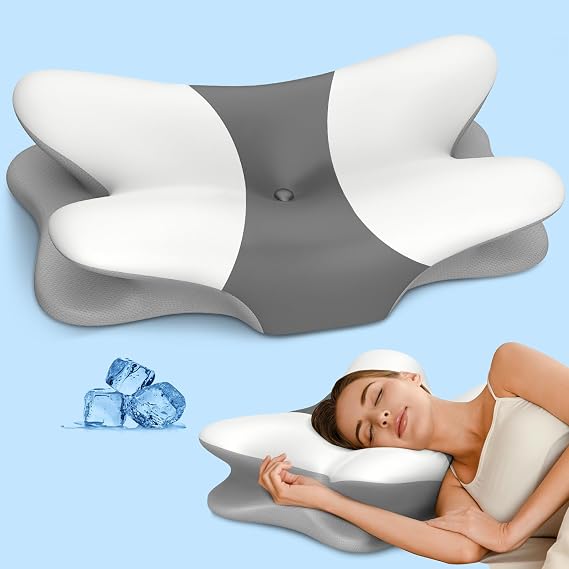 Cervical Neck Pillow for Pain Relief - Ergonomic Memory Foam Pillows