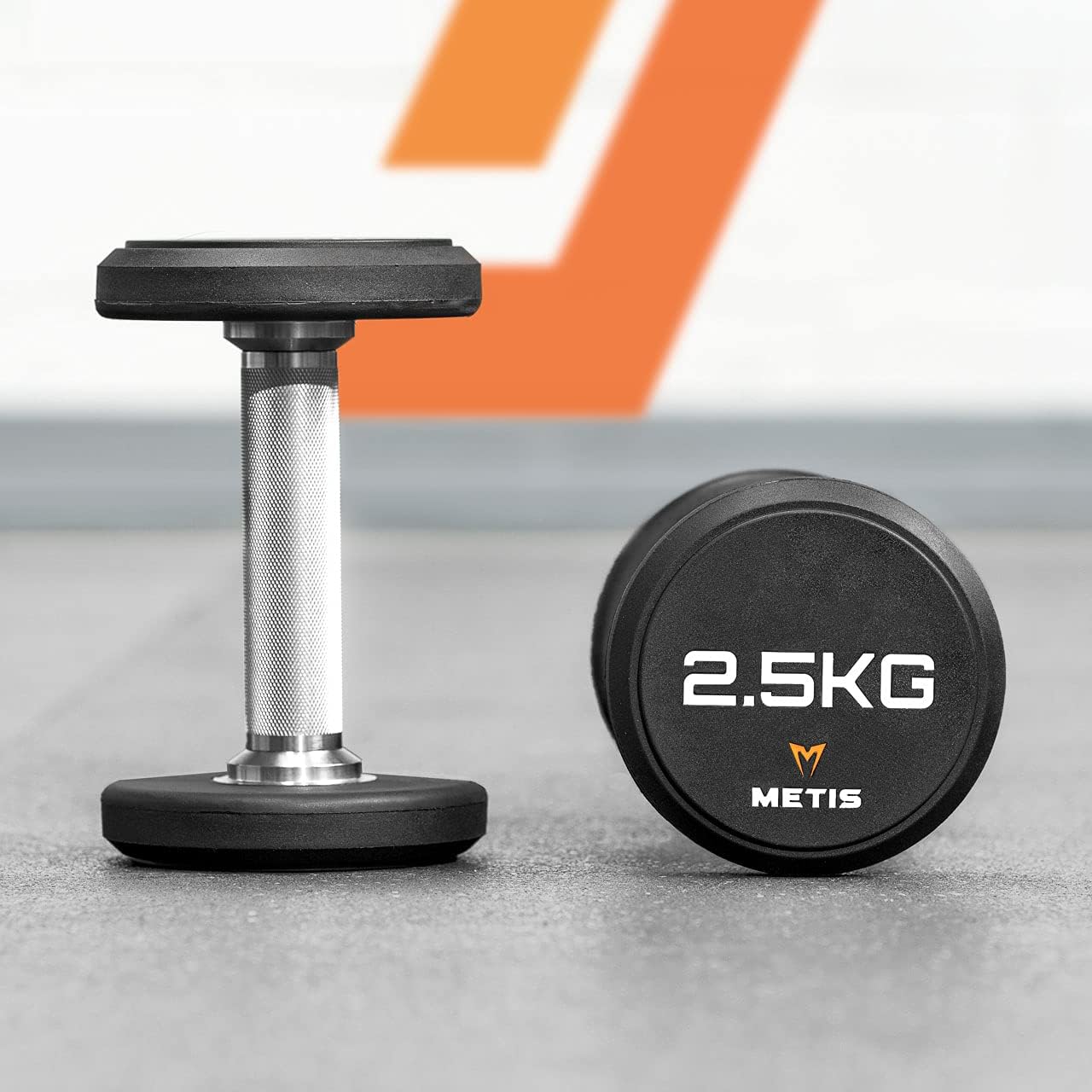 METIS Pro Urethane Gym Dumbbells - Pair of Dumbbells Ranging from 5.5lbs - 110lbs | Hand Weights Sets | Dumbbell Set for Home Workouts & Commercial Gyms