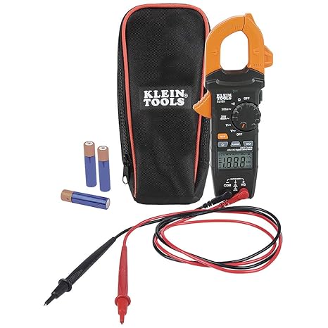 Klein Tools CL120 Digital Clamp Meter, Auto-Ranging 400 Amp AC/DC and Non-Contact Voltage Tester Measurements