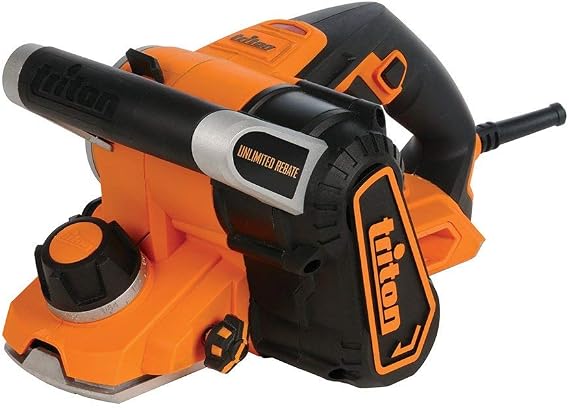 Triton TRPUL Electric Wood Planer 750W 2-in-1 Rebate Planer & Sander with 17-Position Depth Control, 45,000 Cuts Per Minute for Woodworking with Adjustable Auxiliary Handle