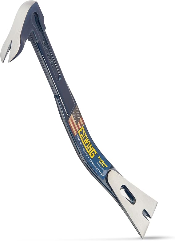 ESTWING Pro-Claw Pry Bar - 16" USA Made 3-in-1 Roof/Siding/Construction Tool with Nail Puller & Pry Blade - RSC | Made in USA, High Leverage Design, Versatility On The Job, Built For The Pro, Forged In One Piece