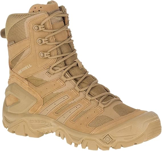 Merrell Mens Strongfield Tactical 6 Waterproof Boots, Breathable & Comfortable Work Combat Hiking Shoes