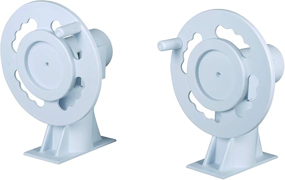 SunHeater Solar Blanket Reel System for Aboveground Pools, White Compatible with 3 in. Tube (Sold Separately) Smooth Roller Operation for Easy Use Hardware & Strap Included