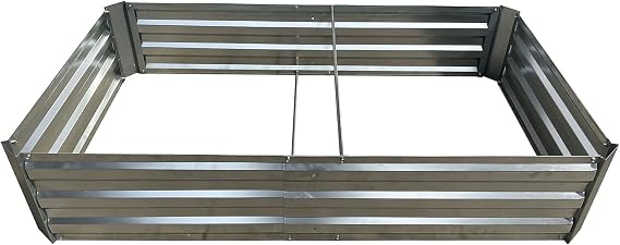 Yard Tuff YTF-53GRGB Raised Garden Bed, Silver