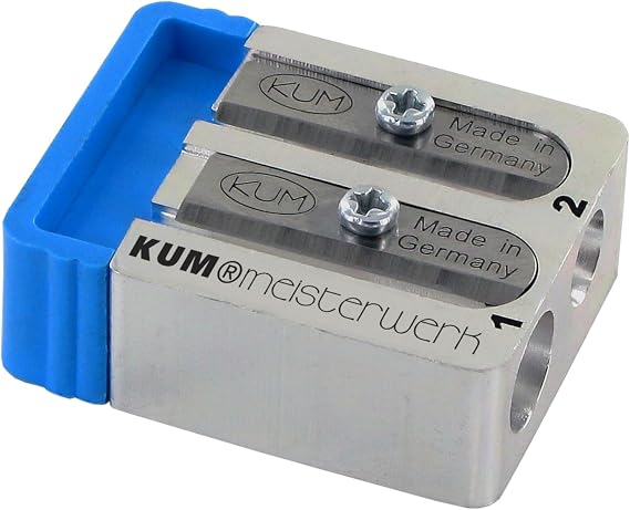 KUM AZ105.72.19-M - Longcone Sharpener "Meisterwerk", Neoprene Bag, 2 Replacement Blades, 1 Piece