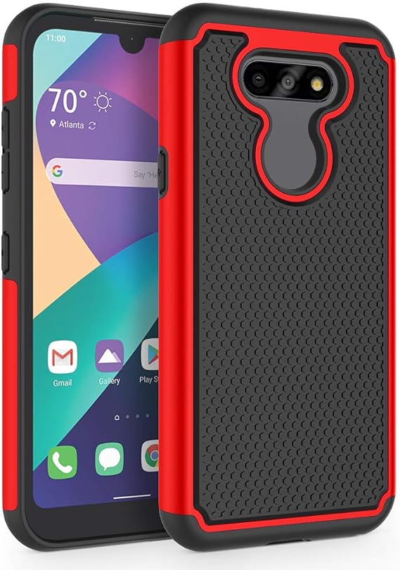 Shockproof Phone Case Cover for LG Aristo 5 / Aristo 5+ / Fortune 3 / Risio 4 / Phoenix 5 / K8X / K31 / Tribute Monarch (5.7", 2020) [Red]