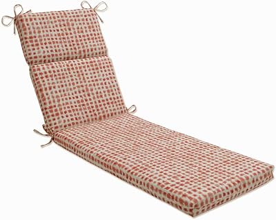 Pillow Perfect OutdoorIndoor Alauda Coral Isle Red Chaise Lounge Cushion, 72.5 x 21