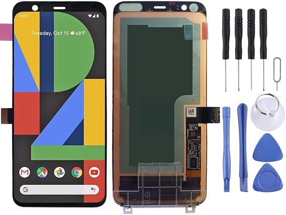 CHENYAN LCD Screen for Google Pixel 4 with Digitizer Full Assembly(Black)