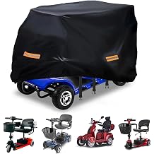 Mobility Scooter Cover for Golden Technologies Buzzaround XLS-HD 4-Wheel (GB124A-SHZ), Heavy Duty Outdoor Storage Cover with All Weather Protection, Water-Resistant Cover Against Rain, Sun, Dust