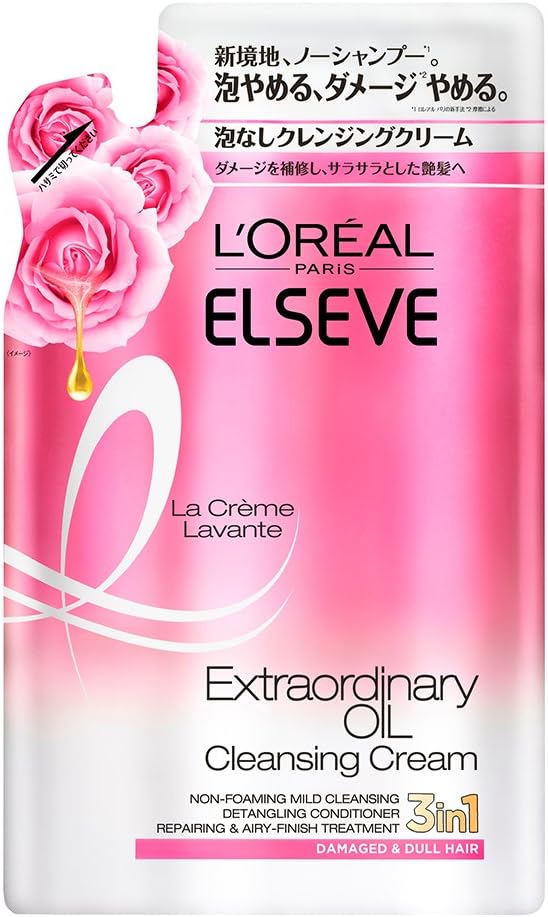 L'Oreal Paris Elsave No Shampoo Extra Ordinary Oil La Creme Lovon Smooth Shine Refill 13.4 oz 380 g