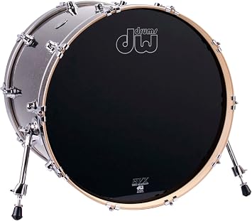 DW Performance Series Bass Drum - 18 Inches X 22 Inches Pewter Sparkle FinishPly