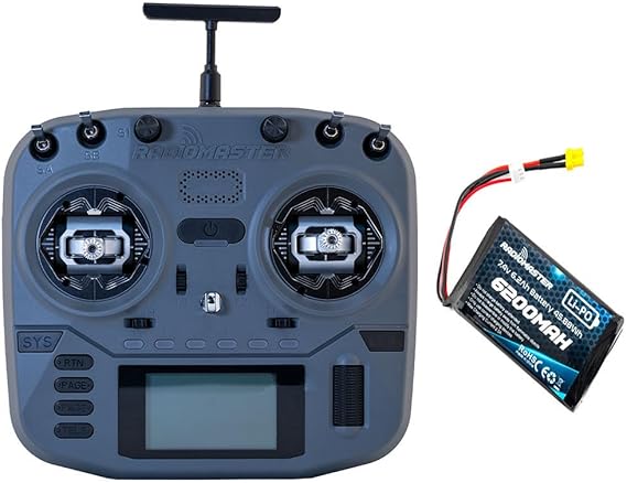 Radiomaster Boxer Crush Radio Controller Transmitter EdgeTX Operating System and ExpressLRS RF System Pre-Installed (ELRS M2 with 6200-Iron Grey)