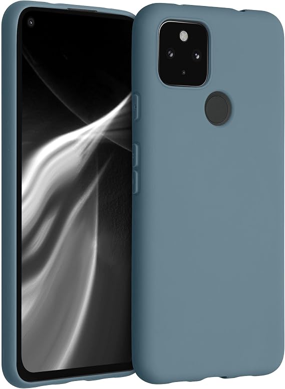 kwmobile Case Compatible with Google Pixel 4a 5G Case - Soft Slim Protective TPU Silicone Cover - Arctic Night