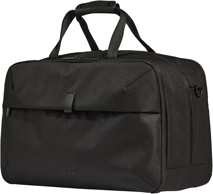 ANTLER Urban Light Overnight Bag, Black, Carry On Underseat, 11x17.7x7.9