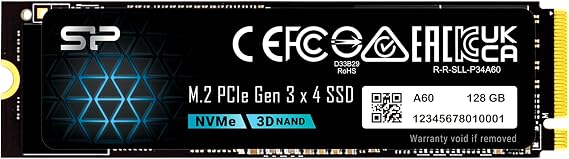 Silicon Power 128GB NVMe M.2 PCIe Gen3x4 2280 SSD (SP128GBP34A60M28)