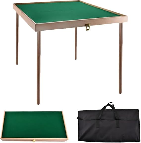 Folding Mahjong Table, Folding Mahjong And Card Table With Storage Bag Multiple Sizes(S)