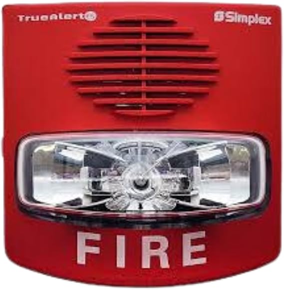 SIMPLEX 49MTV-WRF - Horn Strobe Multi-Tone Wall MT with Fire Markings, Red