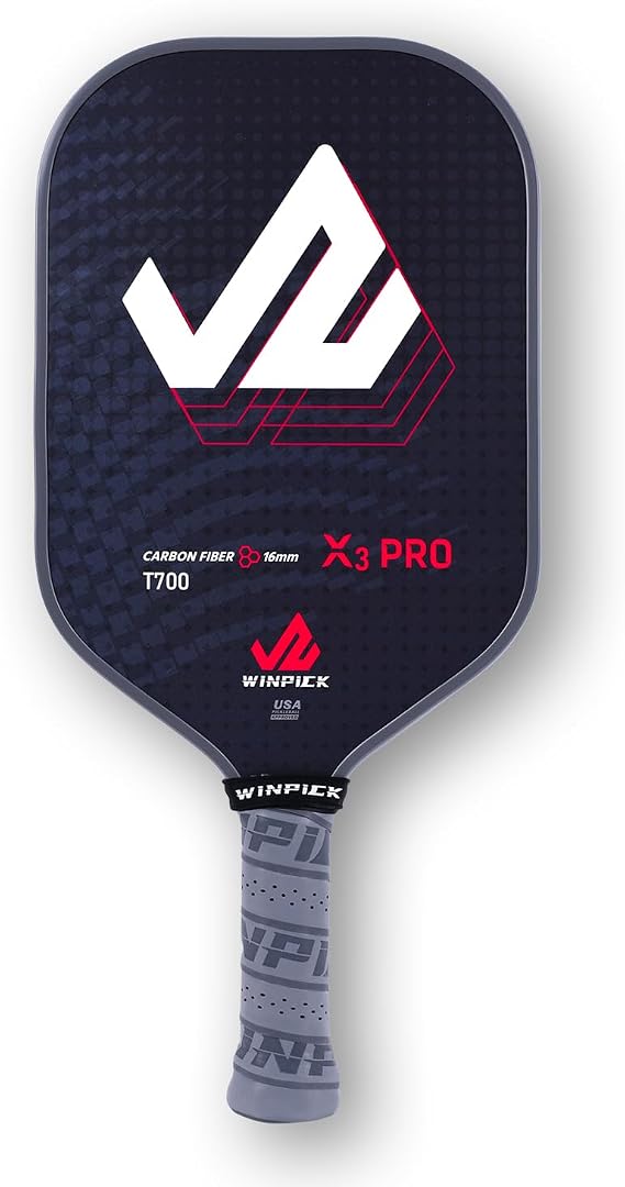 Pickleball Paddle, T700 Carbon Fiber Surface Thermoformed Pickleball Paddles with Foam Injected Walls, PP Honeycomb Core, Stable Performance Control & Power Pickleball Racket, USAPA Approved