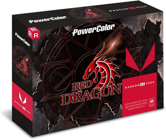 PowerColor Red Dragon AMD Radeon Vega 56 8GB HBM2 AXRX Vega 56 8GBHBM2-2D2HD/OC