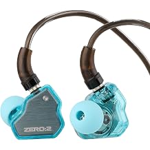 Linsoul 7Hz x Crinacle Zero: 2 Kulak Monitörü, Güncellenmiş 10mm Dinamik Sürücü IEM, Kablolu Kulakiçi Kulaklıklar, Oyun Kulaklıkları, Müzisyen için OFC IEM Kablosu ile (Mavi, Mikrofon Olmadan)