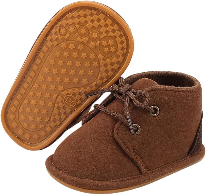 Baby Booties Newborn Infant Unisex Baby Girls Boys Velvet Rubber Anit-Slip Sole Shoes Toddler Fleece Cozy Winter Warm Prewalker Boots