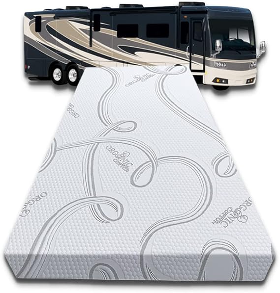 FoamRush 7-Inch Bunk (28" x 72") Cooling Gel Memory Foam RV Mattress Replacement with Cotton Cover, Medium Firm, Comfort, Pressure Relief Support, Made in USA, Travel Camper Trailer Truck