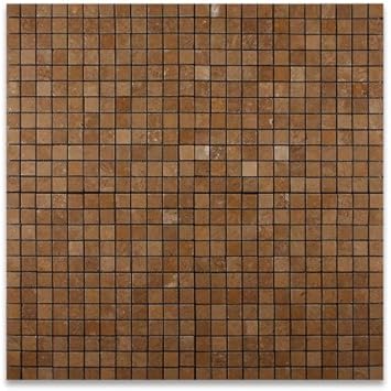 Noce 1X1 Travertine Tumbled Mosaic Tile