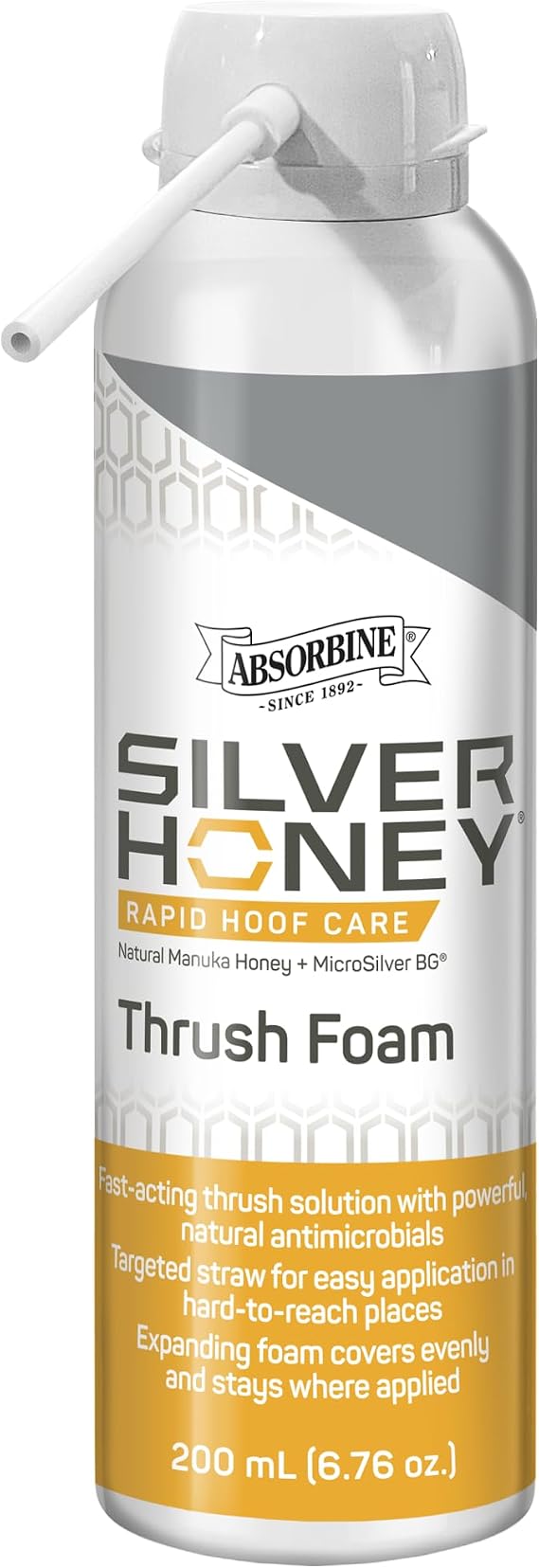 Silver Honey Rapid Hoof Care Equine Expanding Thrush Foam, 200 mL / 6.76 oz