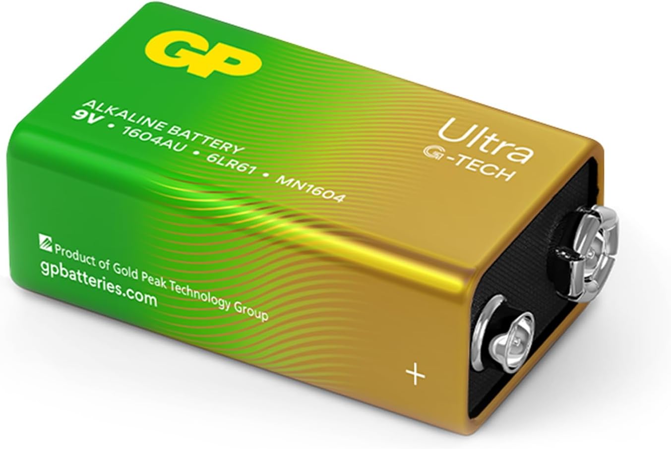 GP Batteries G-TECH Ultra Alkaline 9V - 6LR61 Size 9V Battery Single Card