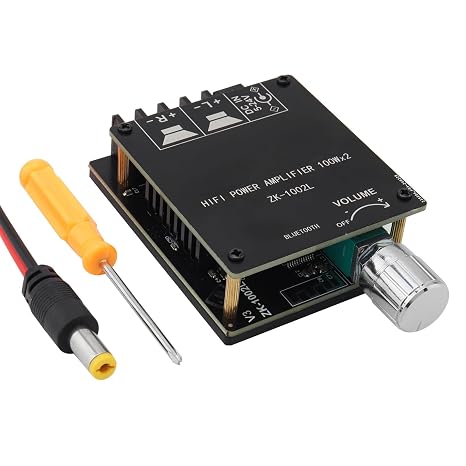 Mini Bluetooth Amplifier Board, ZK-1002L 100W+100W 2 Channel BT 5.0 Stereo Audio Receiver Amplifier Board Digital Module Amp for Home Passive Speakers