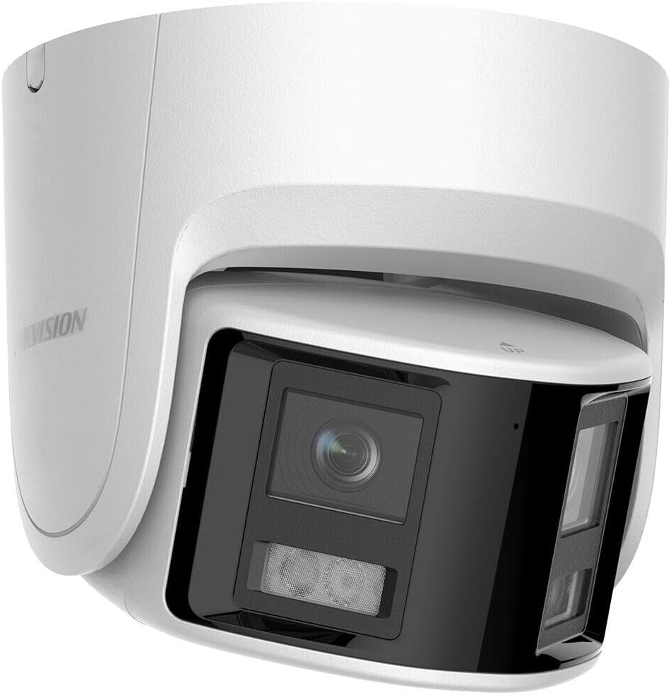 HIKV DS-2CD2347G2P-LSUSL 2.8mm 4MP Panoramic Color-VU Turret PoE IP Camera Outdoor, Active Strobe Light&Audio Alarm, Smart HumanVehicle Detection, 247 Colorful Imaging, Built-in Audio, H.265, IP67