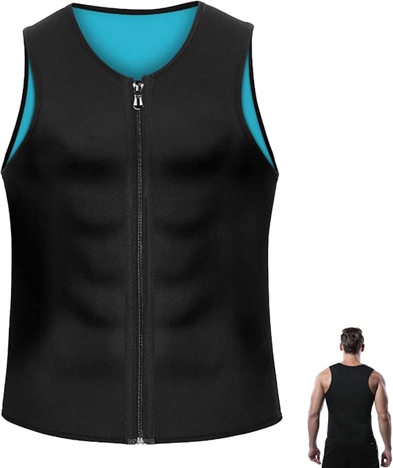 Manson Gynecomastia Compress Zipper Vest, Compression Tank Top Men, Compression Shirts for Men, Men's Tank Shirts