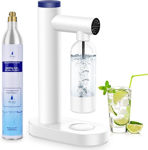 Sparkling Water Maker-Carbonated Water Machine-Soda Maker for Fizzy Water - Includes 60L Cylinder and PET Bottle, Sparkling Water Machine for Home Soda Carbonator