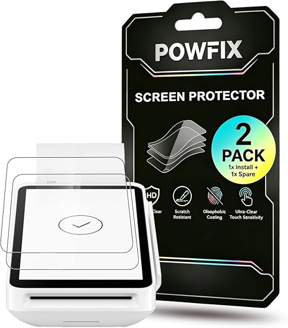 Screen Protector for Square Terminal All-in-one Card Reader Device, Ultra-Thin Transparent HD Soft Film, Anti-Scratch Bubble Free Non-Breakable, 2 Pack