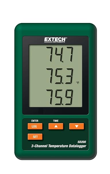 Extech SD200 3-Channel Temperature Datalogger, SD Card