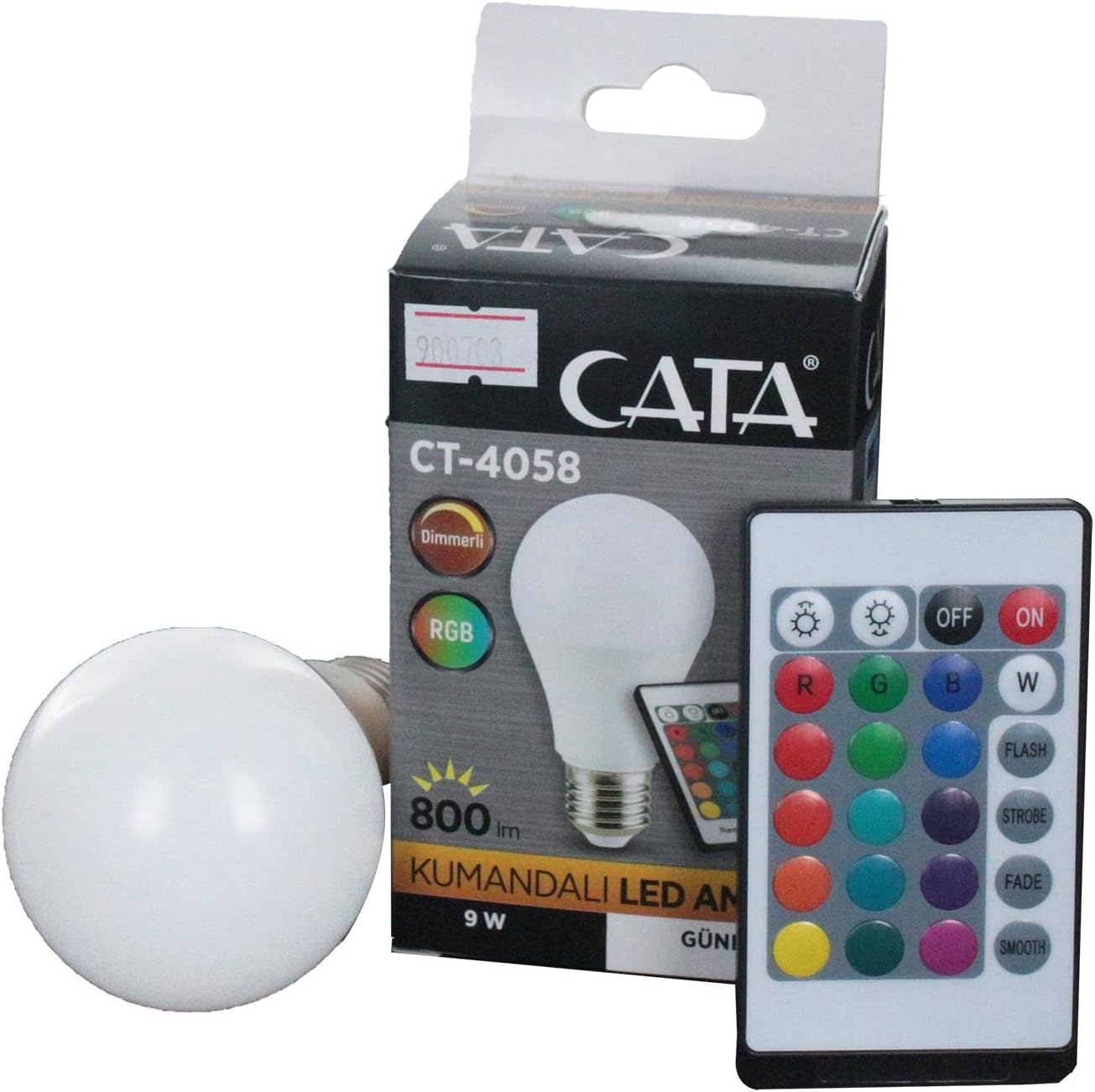 Cata 9W Uzaktan Kumandalı Rgb Led Ampul E27 2700K Ct-4058