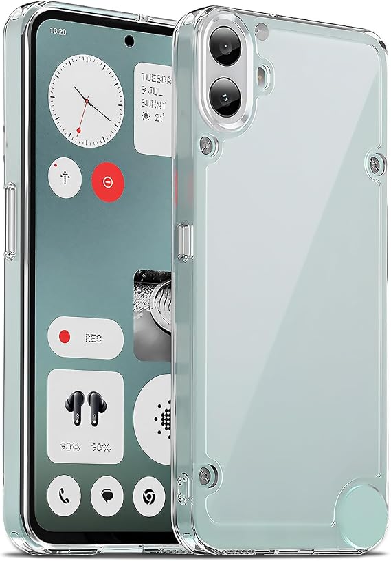 Case for Nothing CMF Phone 1, Military Grade Drop Protection Phone Case, Yellowing Resistant, Anti-Scratch Hard PC Back, Shockproof Hard Ultra-Thin Protective Cover, Clear
