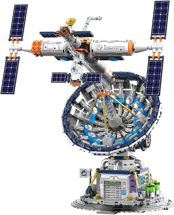 BDYDT Space Radio Telescope Building Blocks Sets, Ideal Gift for Space Lovers, Radio Telescope Building Blocks Set for Exploring Space (1053 Pieces) - Toys Gifts for Adult