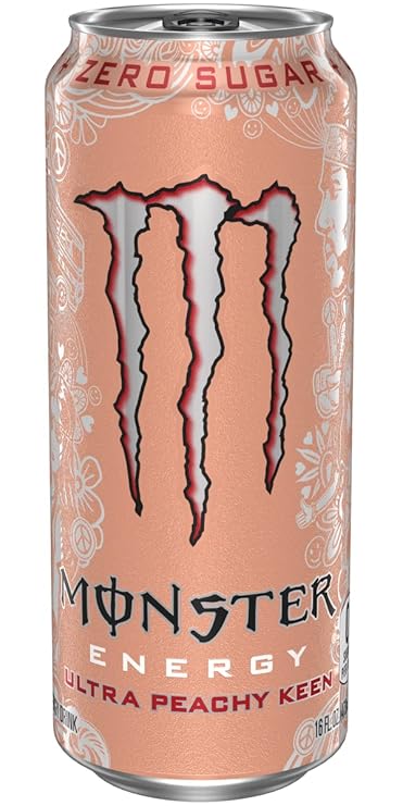 Monster Energy Ultra Peachy Keen, Sugar Free Energy Drink, 16oz