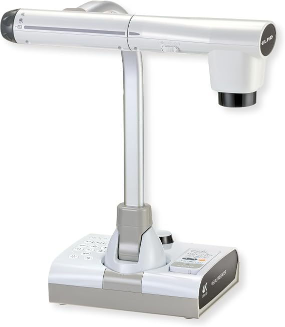 Elmo 1380 Model TT-12G Interactive Document Camera, 4K Ultra HD, 12MP Sensor, Built-in Mic, Multi-Angle Flexible Arm, HDMI/USB/VGA, 192x Zoom, for Classroom Distance Learning, Replaced 1379 TT-12W