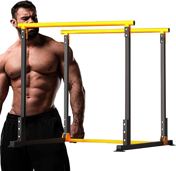 Dip Bar, Adjustable Dip Stand Station for Home Workout, Heavy Duty Parallel Bars Workout Equipment for Strength Training