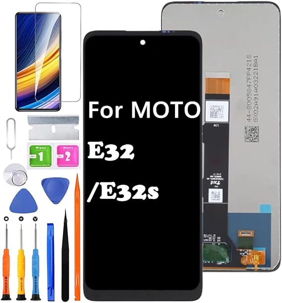 Screen Replacement for Motorola Moto E32 / E32s XT2227 XT2229 LCD Display Touch Digitizer Assembly + Tools