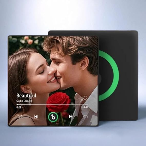 Personalized Music Fridge Magnet Custom Spotify Plaque Magnet Play Songs Customizable Photo Album Magnets for Refrigerator Anniversary Couples Gift Halloween Christmas Birthday Gifts