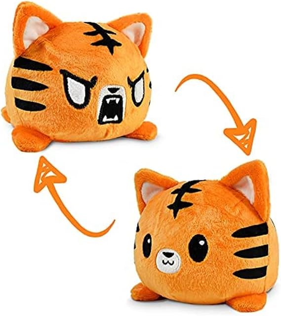 TeeTurtle Original Reversible Wild Cat Tiger Plushie