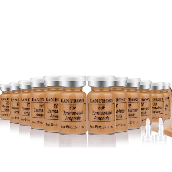 BB Pigment Serum Starter KitHyaluronic Acid Serum Essence Foundation | Skin Care Kit 8ml 12pcs, contains Niacinamide, Semi-Permanent Pigments Brown Concealer Darkest Tone Anti-Aging Foundation #6