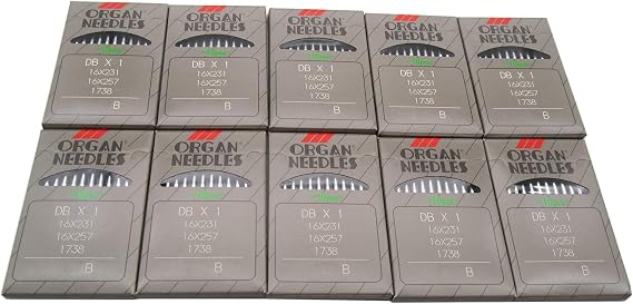 Organ Needle -#Organ-DBX1 100PCS Organ Sewing Machine Needles Compatible with/Replacement for JUKI Brand DDL-555,DDL-5530, DDL-5550 DDL-8700 DDL-8700-7 (Needle Size:DBX1 10/70)