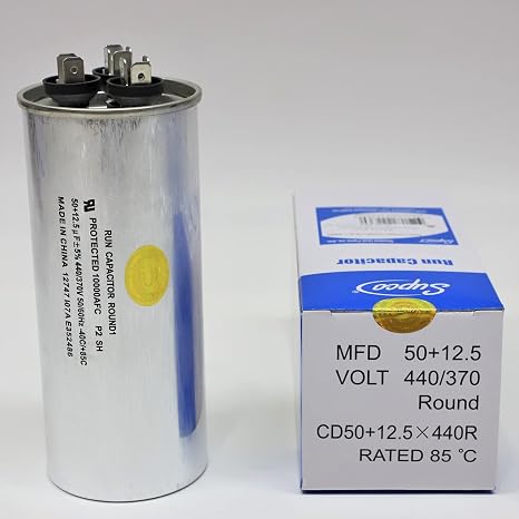 Genuine OEM Supco Round Dual Run Round Capacitor 50 + 12.5 MFD 440 V