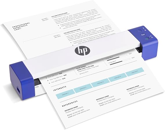 HP Portable Duplex Document, Photo, Card Scanner, USB, Wi-Fi Direct, 15 PPM | Also scans receipts - lightweight, easy to carry - auto-scan software works with both Mac and Windows for less manual cleanup