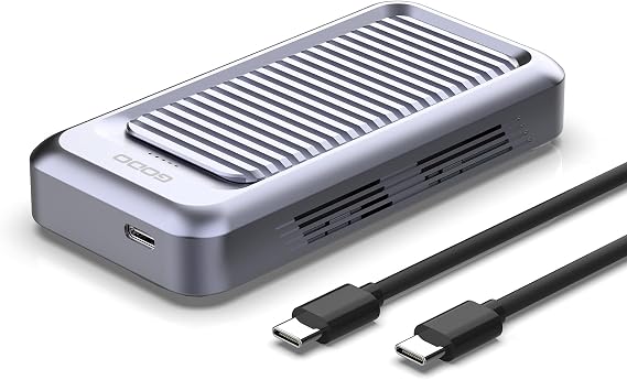 GODO 40Gbps M.2 NVMe SSD Enclosure ,Aluminum Type C USB4.0 Hard Drive Enclosure,Tool Free Installation, Support SSD Size 2230/2242/2260/2280 Compatible with Thunderbolt 4/3/USB4/3.2/3.1/3.0/2.0